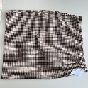 H&M Cream & Houndstooth Short Pencil Skirt